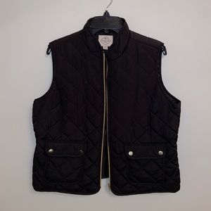 St. Johns Bay Black Puffer Vest Lightweight Women's size pXL